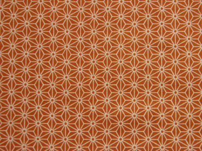 Motif asanoha sur fond ocre- Sevenberry - 20 cm