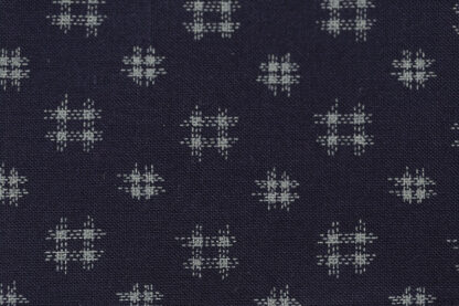 Tissu Japonais Indigo  motif croix - 20 cm