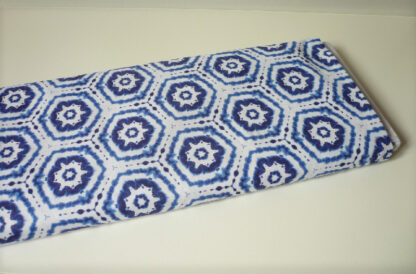 Tissu motif pliage agueru indigo - 20 cm