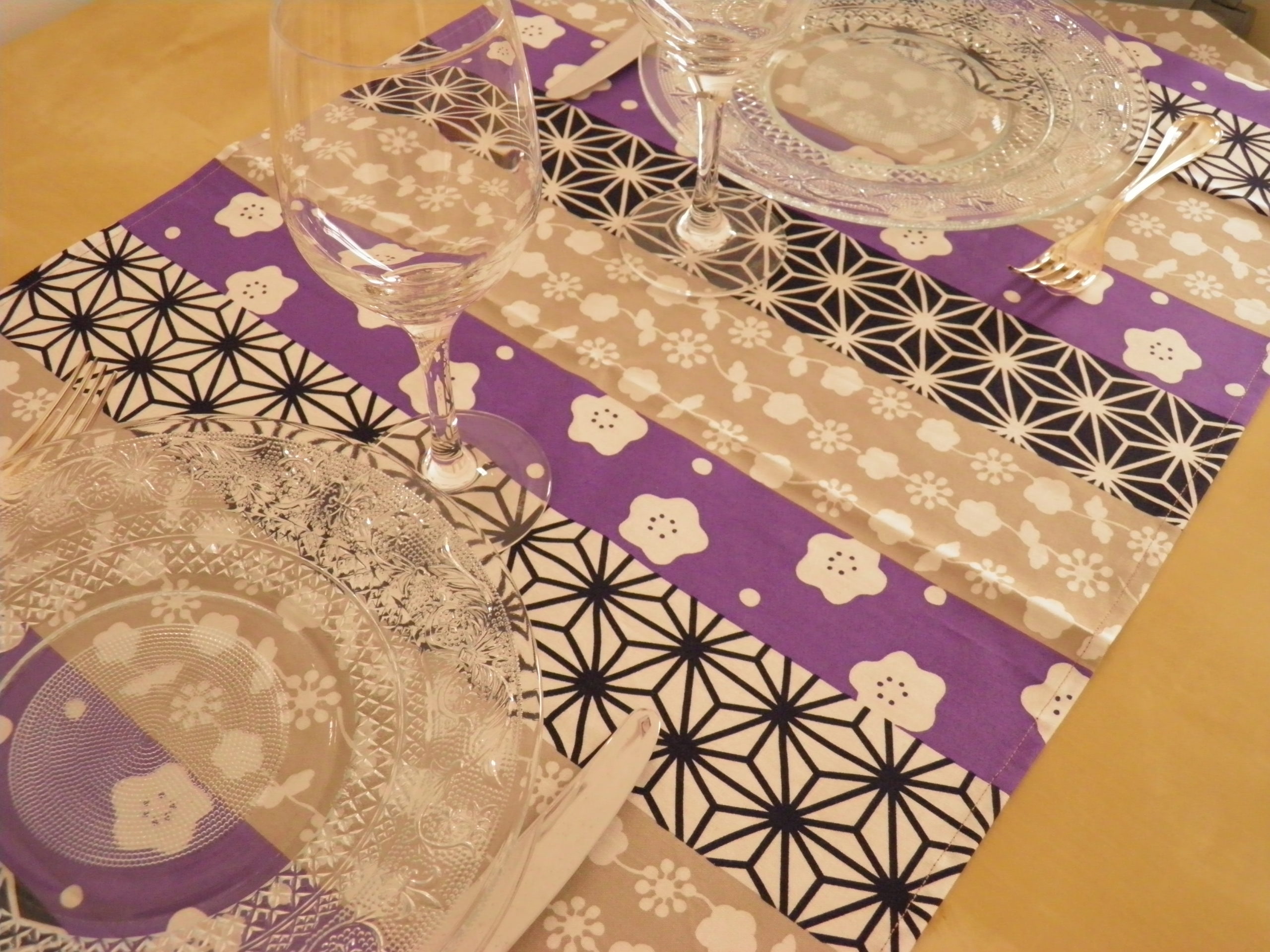 Boqian Home Textile - Chemin de table de style japonais avec